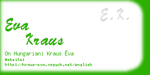 eva kraus business card