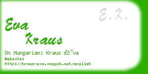 eva kraus business card